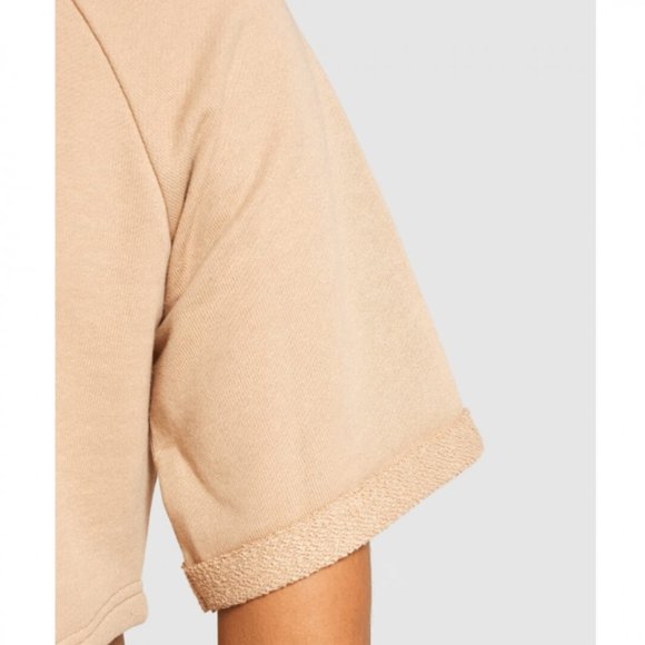 FINAL SALE Gymshark - The Visionaries Boxy Cropped Sweater - Beige - Extra Large - Picture 4 of 5